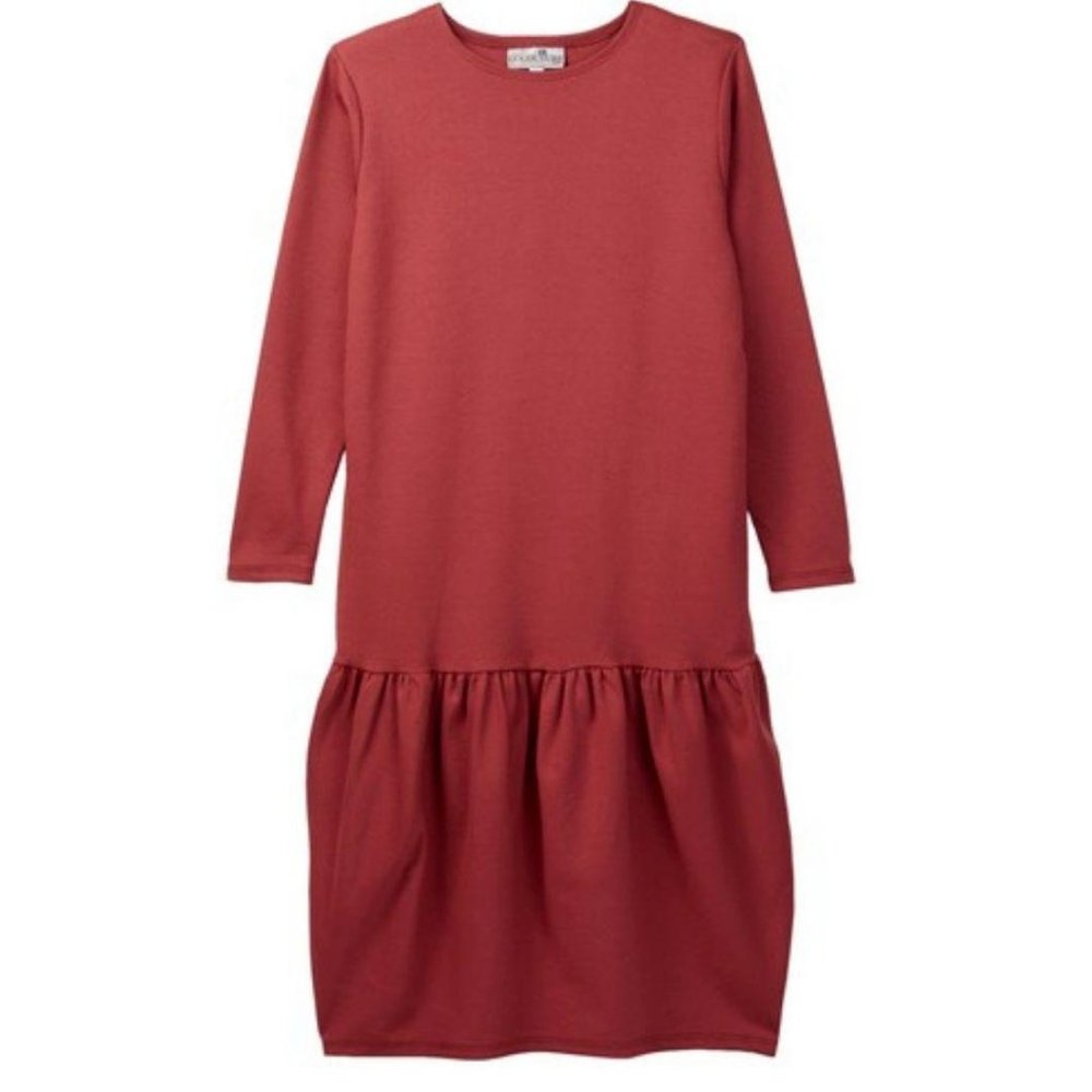 Go Couture Kids Long Sleeve Knee Length Midi Dress
